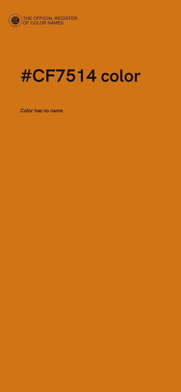 #CF7514 color image