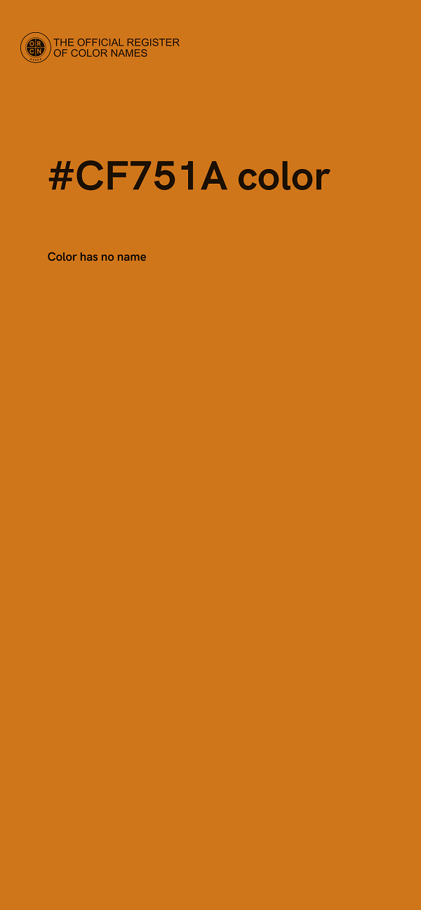#CF751A color image