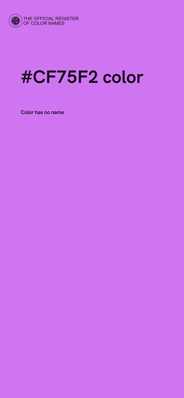 #CF75F2 color image