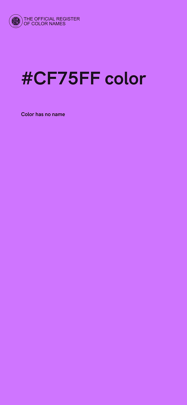 #CF75FF color image