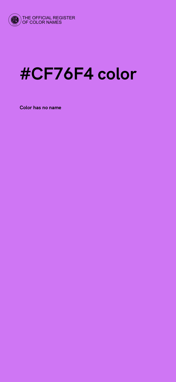 #CF76F4 color image