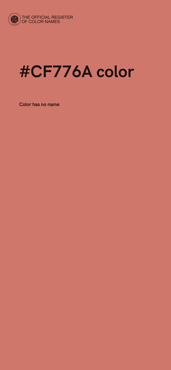 #CF776A color image