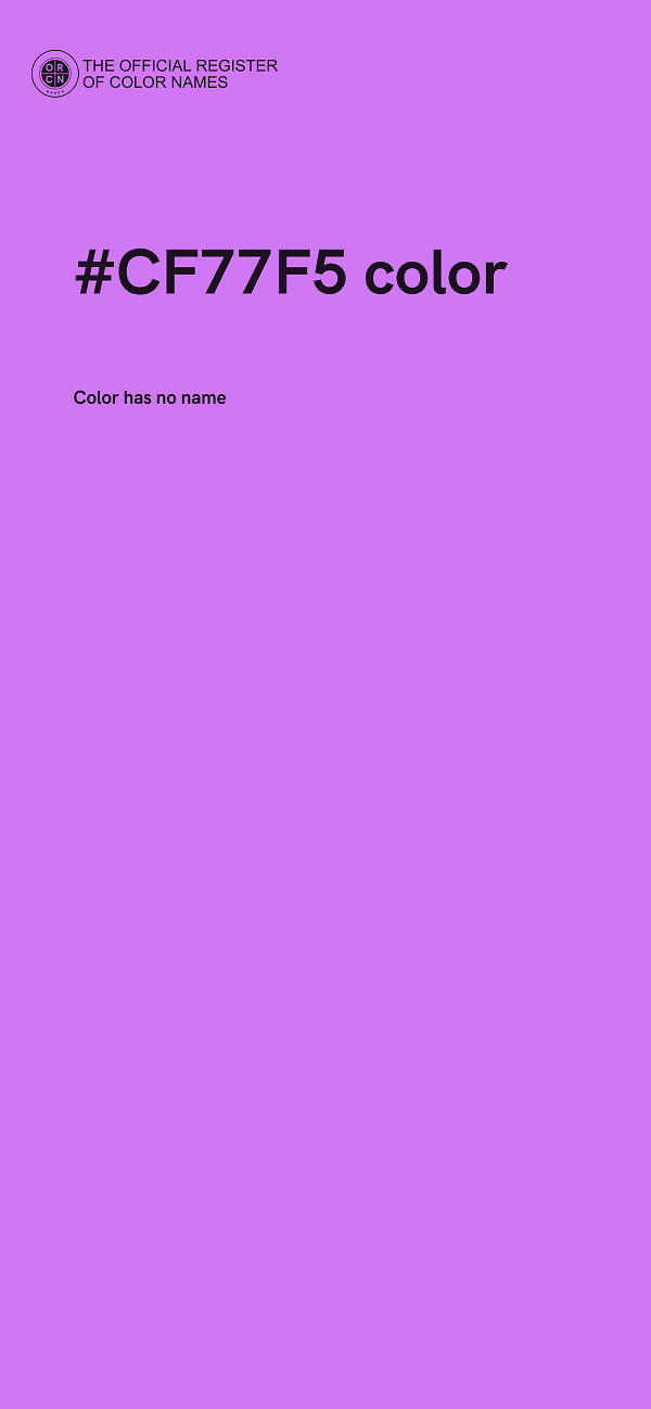#CF77F5 color image