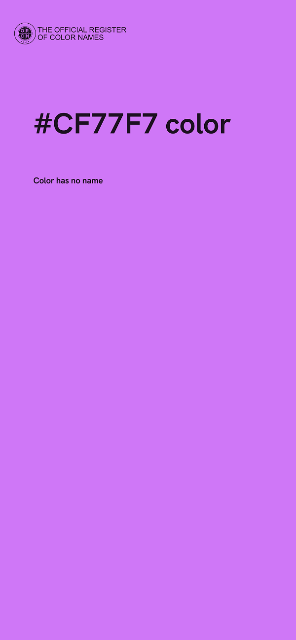 #CF77F7 color image