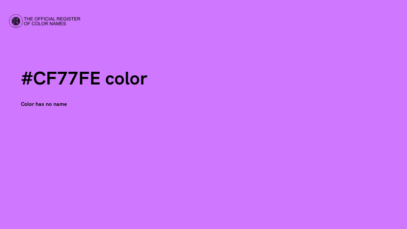 #CF77FE color image