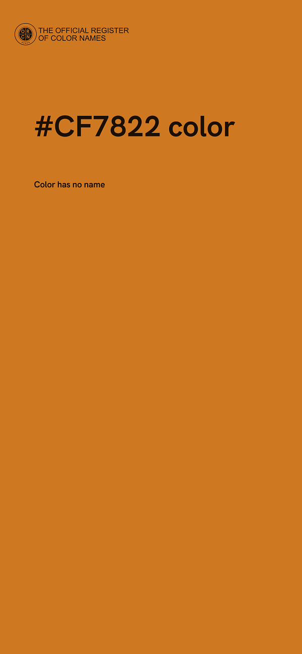 #CF7822 color image
