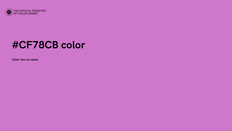 #CF78CB color image