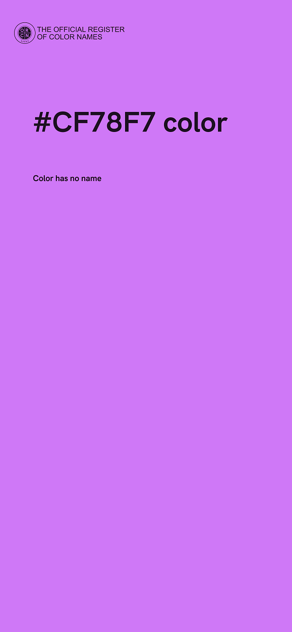 #CF78F7 color image