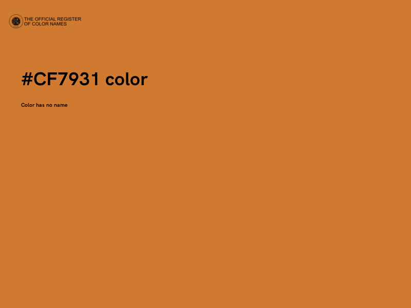 #CF7931 color image