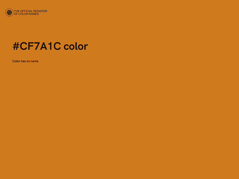 #CF7A1C color image