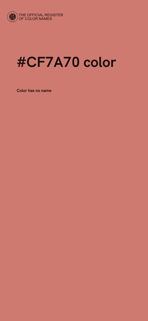 #CF7A70 color image