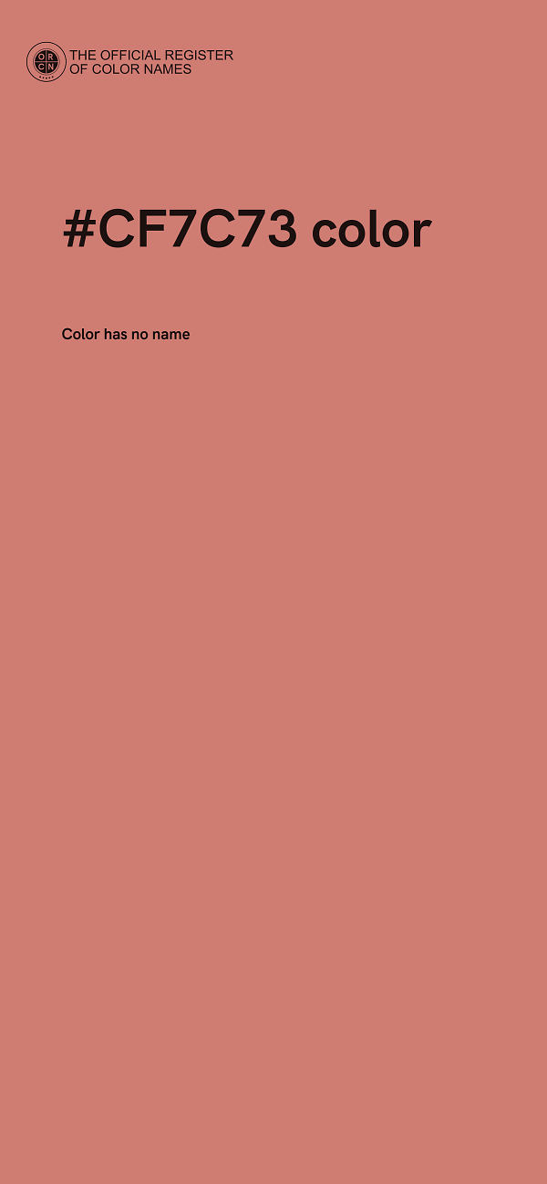 #CF7C73 color image