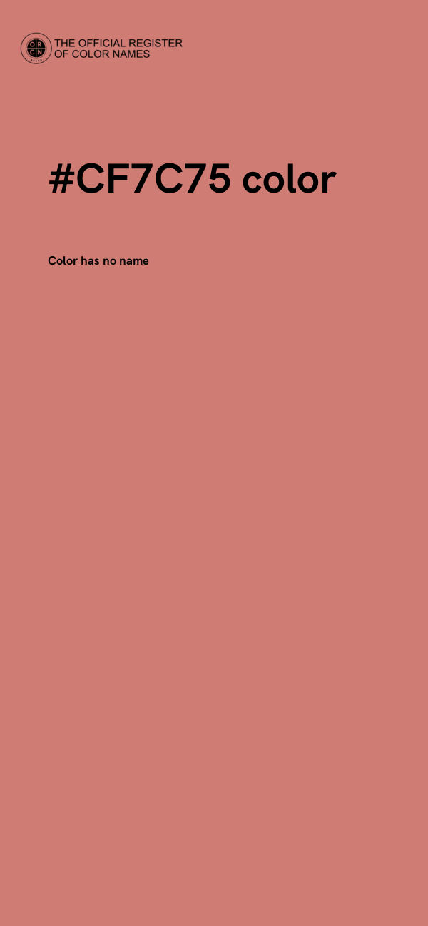 #CF7C75 color image