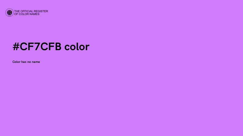 #CF7CFB color image