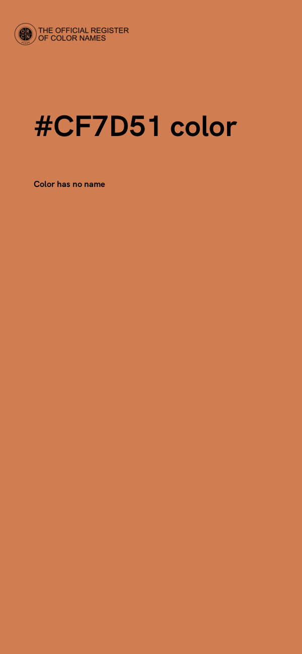 #CF7D51 color image