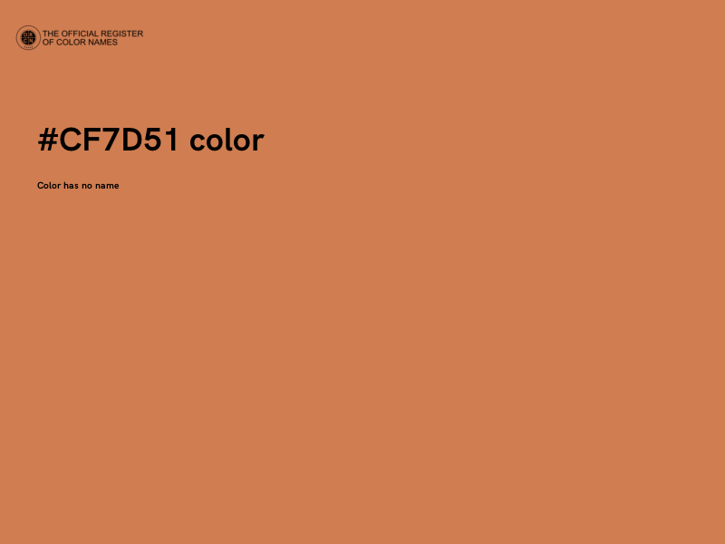 #CF7D51 color image