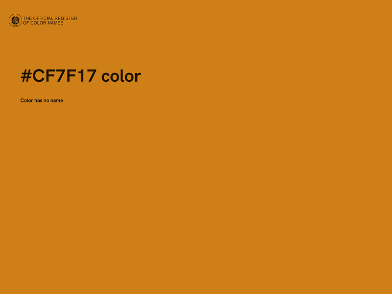 #CF7F17 color image