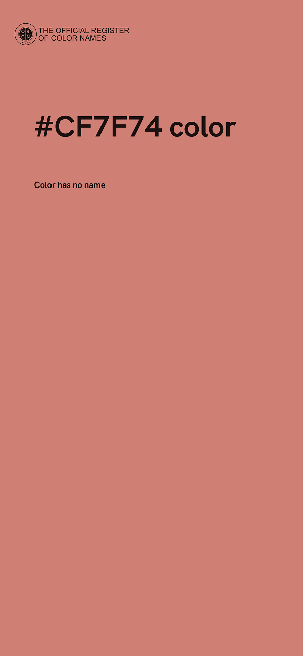 #CF7F74 color image