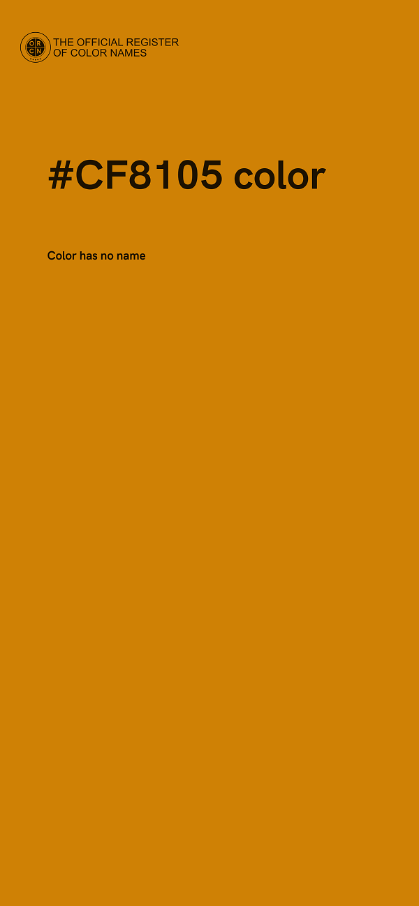 #CF8105 color image