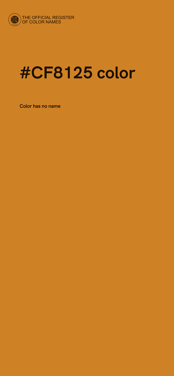 #CF8125 color image