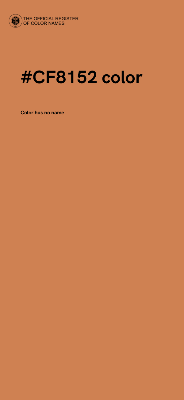 #CF8152 color image