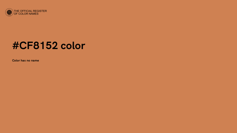 #CF8152 color image