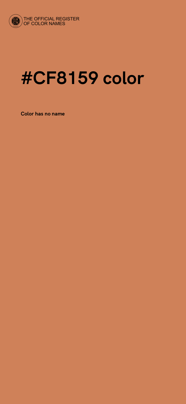 #CF8159 color image