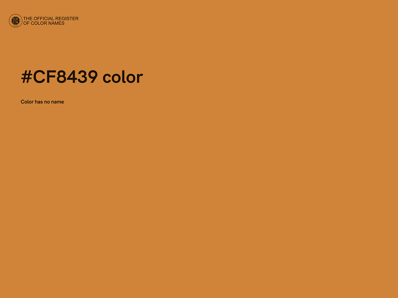 #CF8439 color image