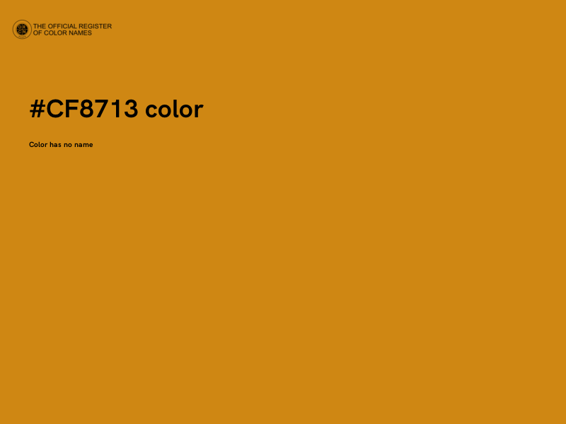 #CF8713 color image