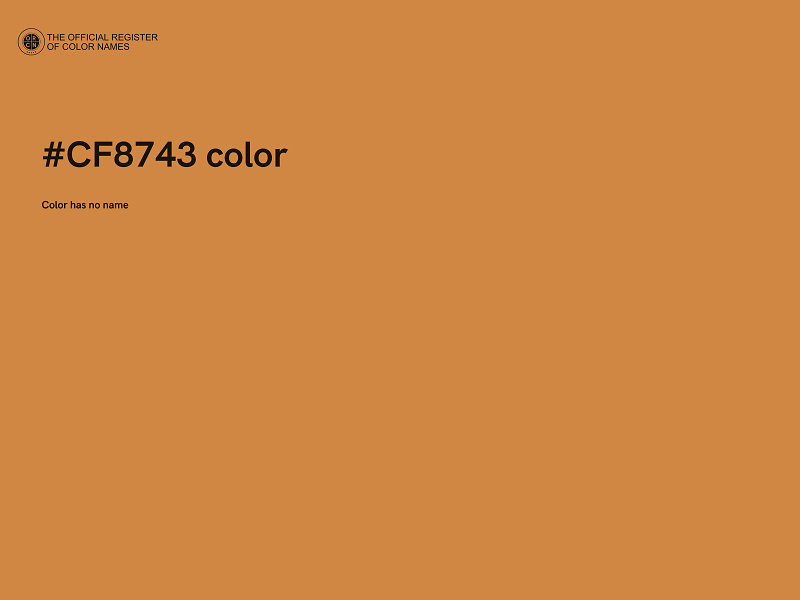 #CF8743 color image