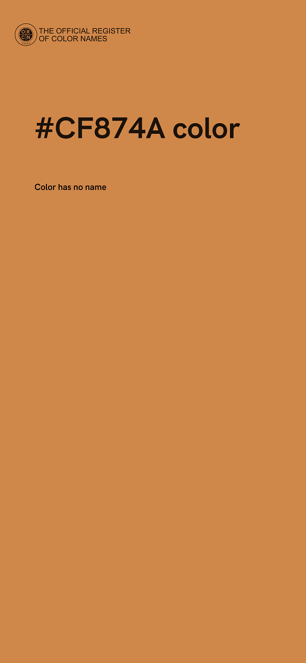 #CF874A color image