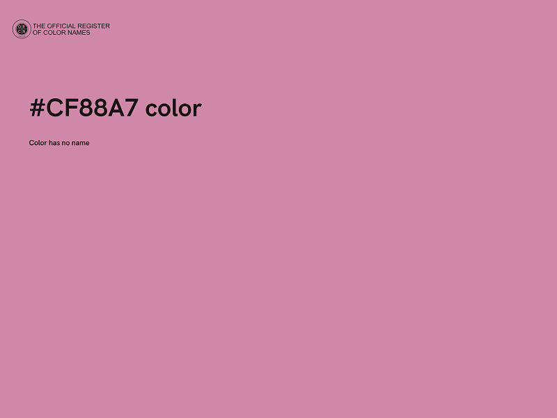 #CF88A7 color image