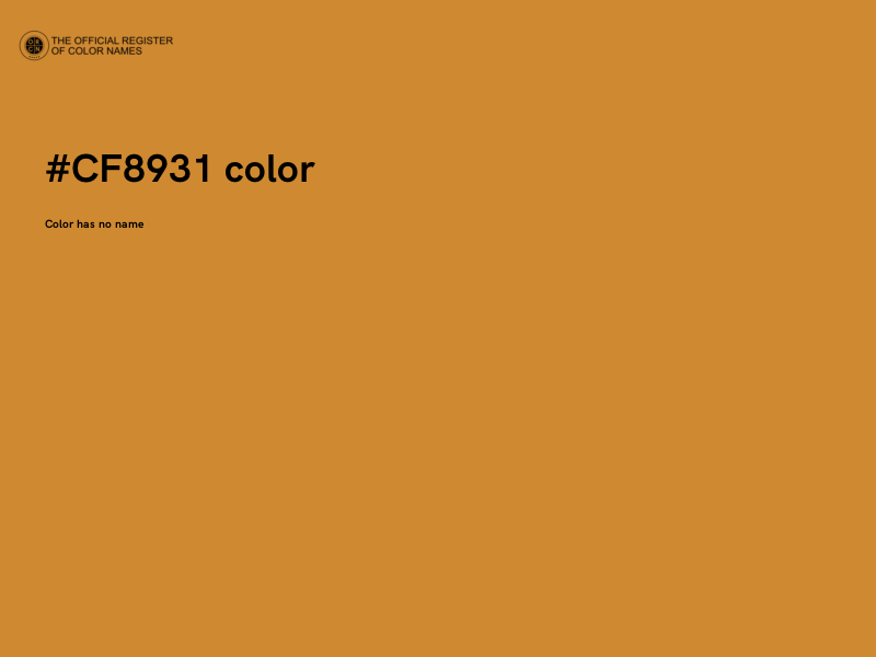 #CF8931 color image