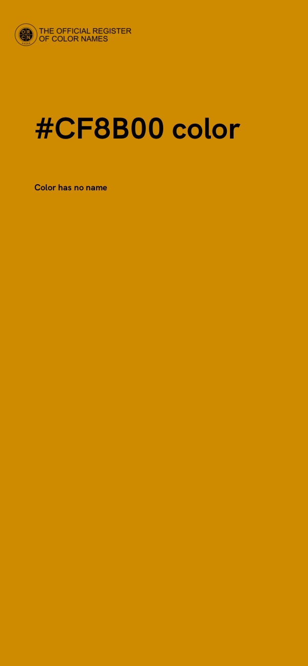 #CF8B00 color image