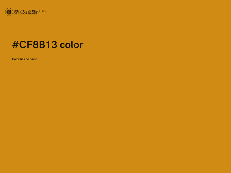 #CF8B13 color image