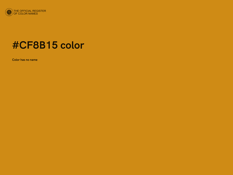 #CF8B15 color image