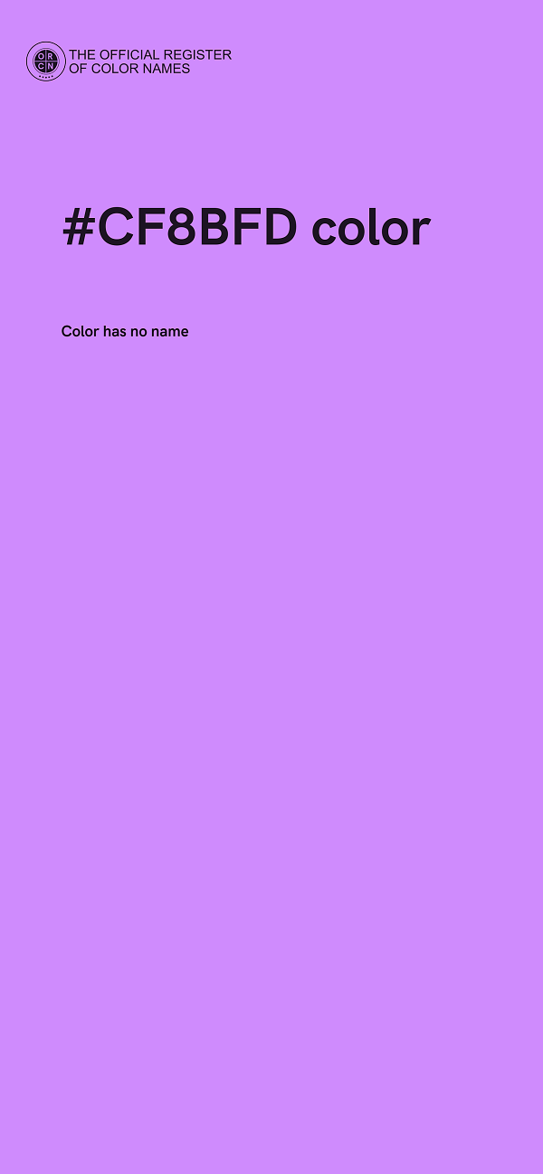 #CF8BFD color image