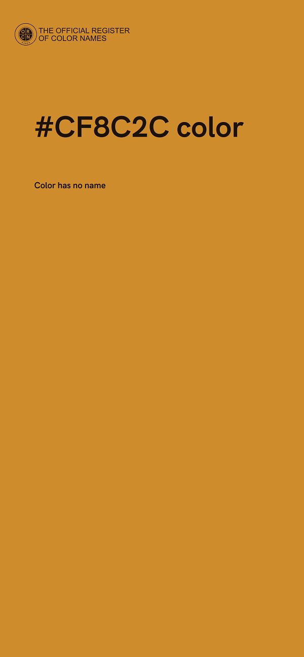 #CF8C2C color image