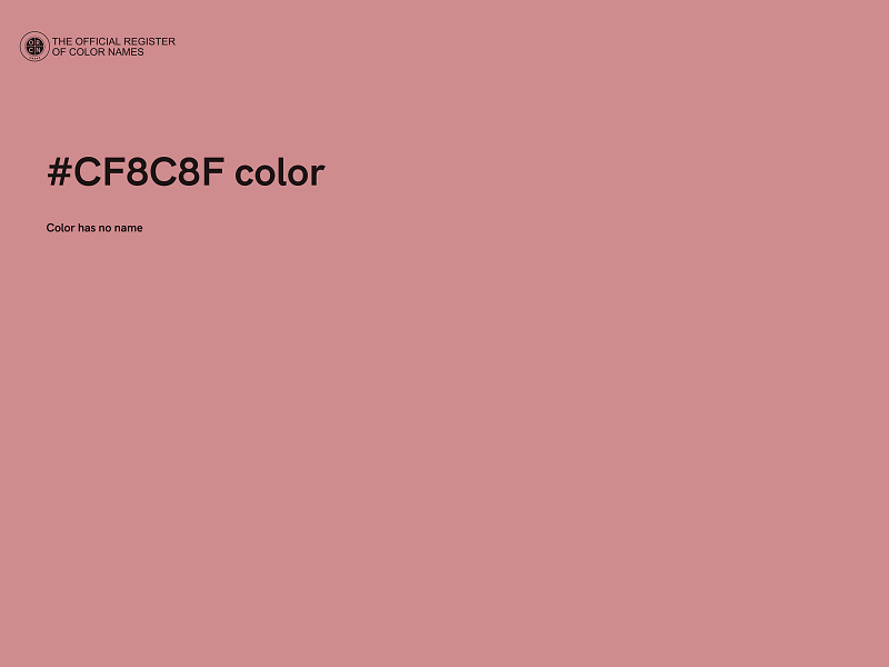 #CF8C8F color image