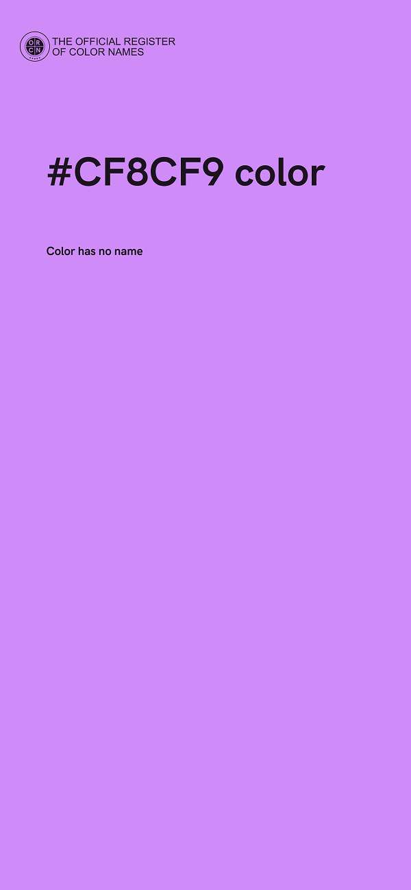 #CF8CF9 color image
