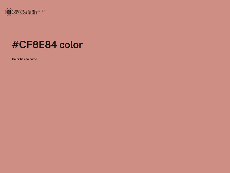 #CF8E84 color image