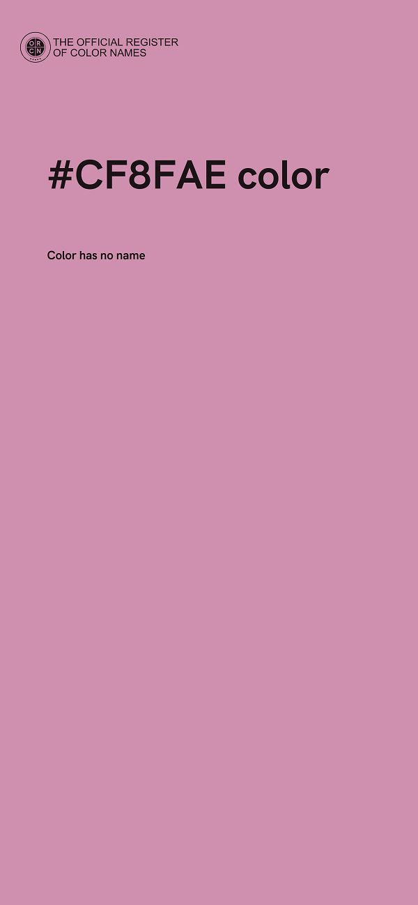 #CF8FAE color image