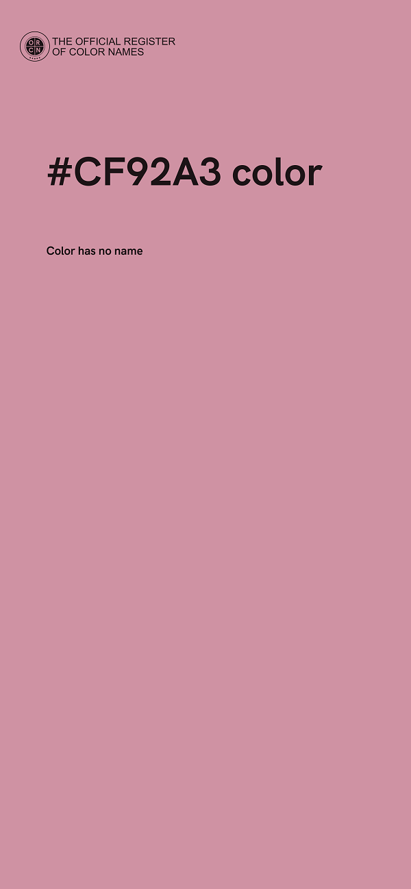 #CF92A3 color image