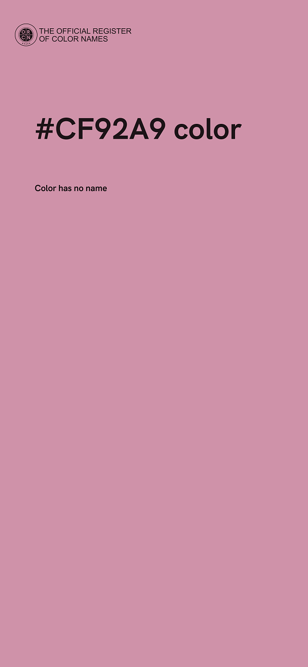 #CF92A9 color image