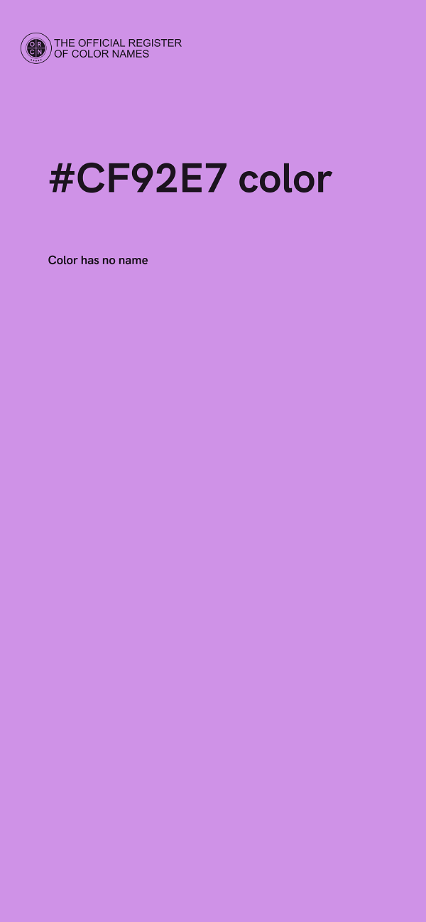 #CF92E7 color image