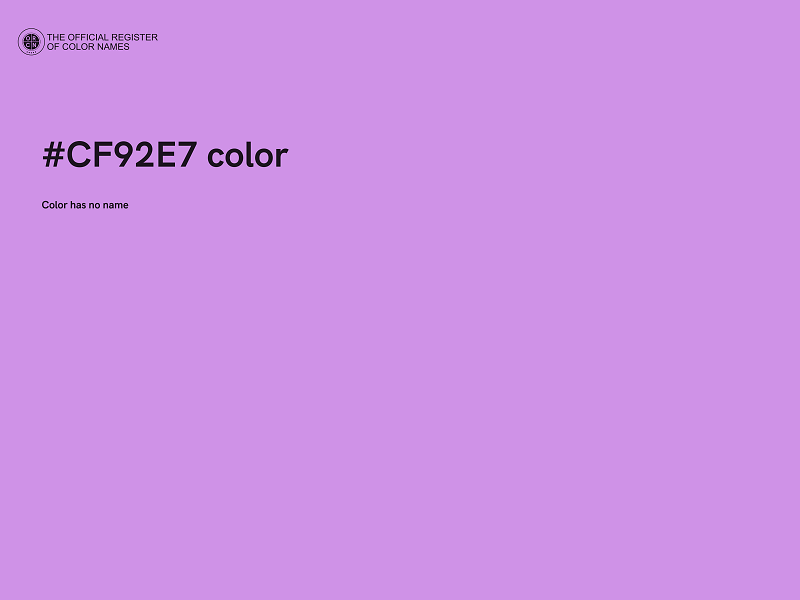 #CF92E7 color image