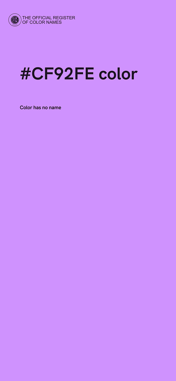 #CF92FE color image