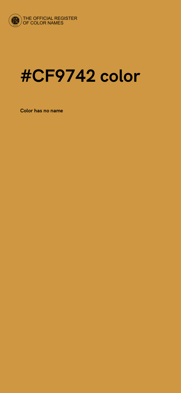 #CF9742 color image