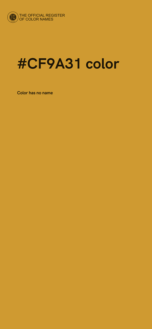 #CF9A31 color image