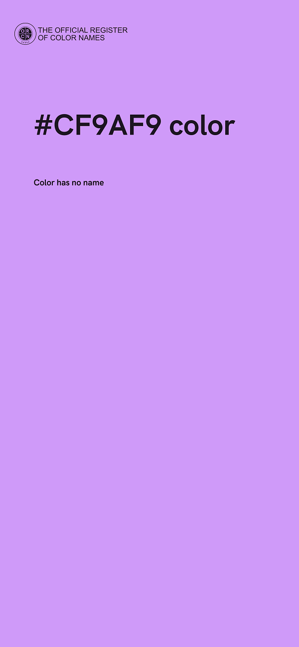 #CF9AF9 color image